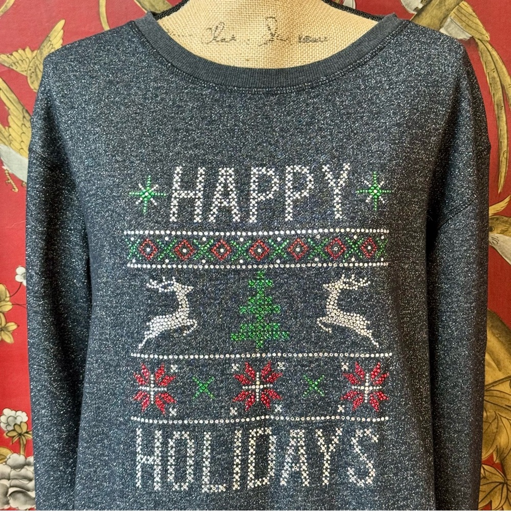 Women’s Christmas Crewneck Sweatshirt with Pocket | #W38 - Picture 4 of 10